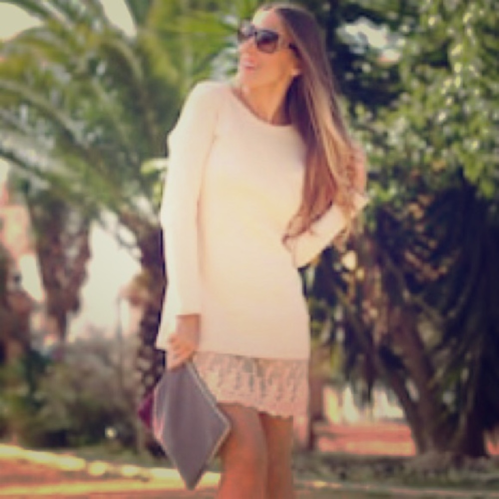 Apricot/beige long sleeve dress